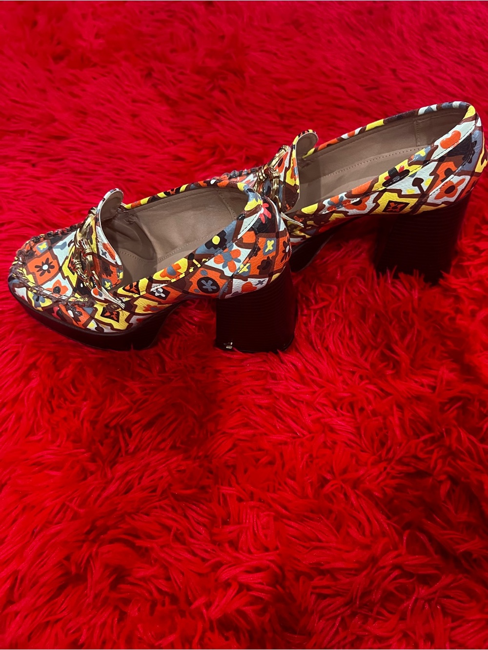Circus by Sam Edelman Multicolor Geometric Platform Loafers